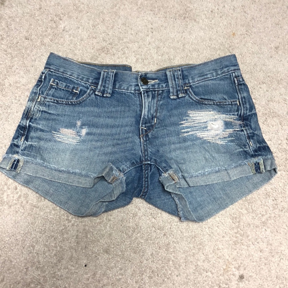 Distressed Denim Shorts